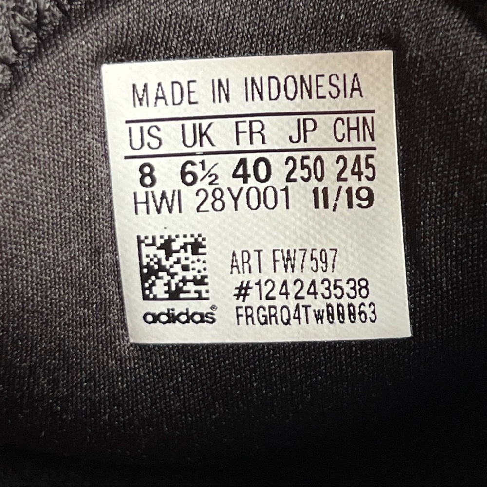 Adidas Black Knit Sneakers with Pink Stripe Accent - Picture 8 of 8